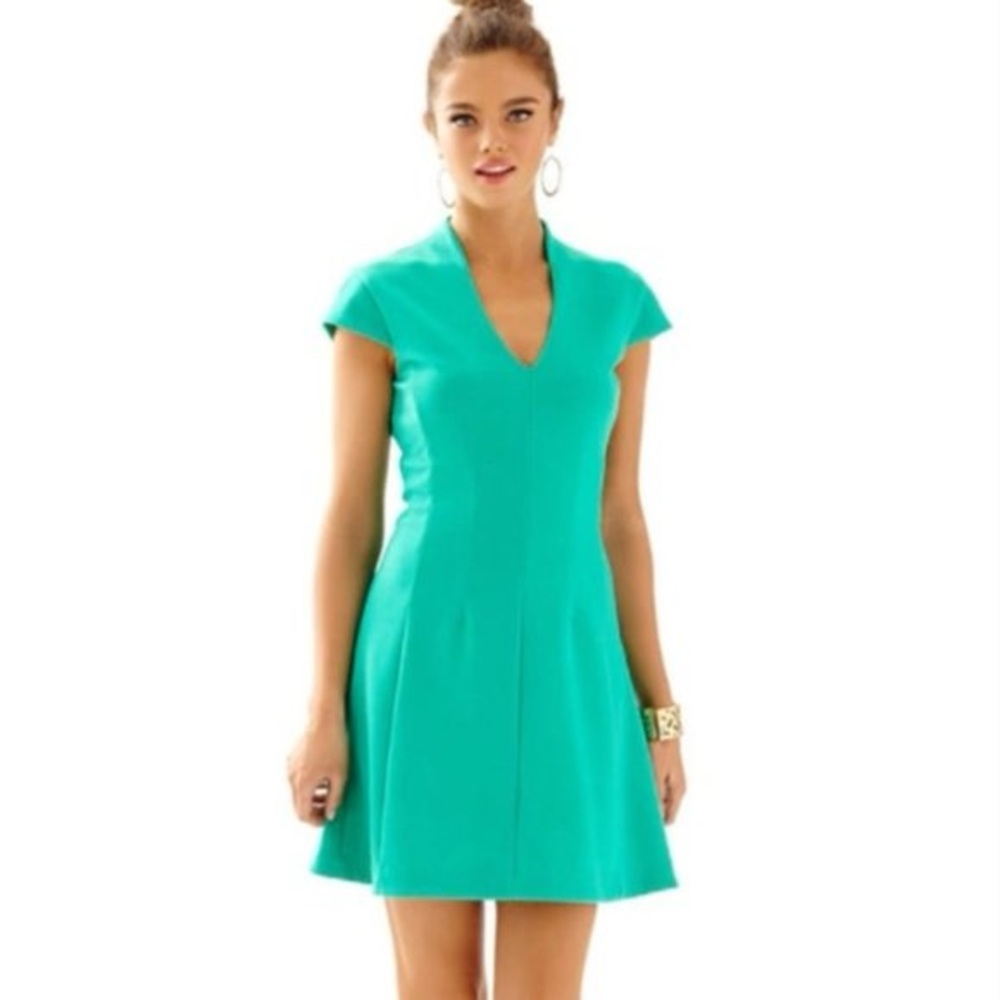 Lilly Pulitzer Bree Fit And Flare Dress Sea Foam XS